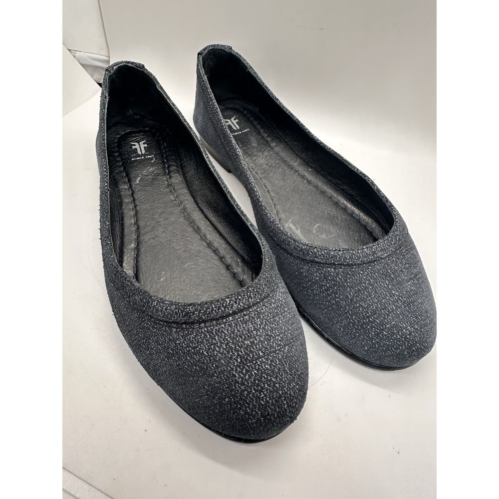 Frye Carson Woven Ballet Flats Black Slip On Shoes Womens 7